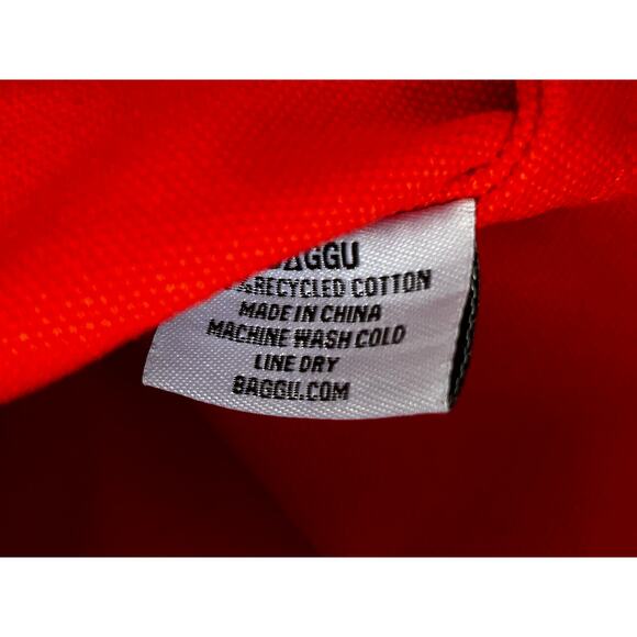 Baggu Herman Miller Red Canvas Tote Bag Crossbody Large Canvas Logo - Picture 4 of 9